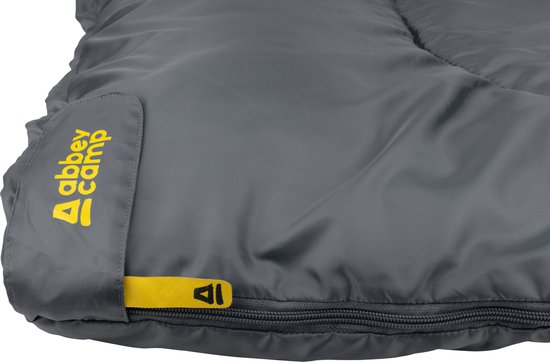 Abbey Camp Slaapzak - Dekenmodel - Grijs - 210 x 85 cm - Extra Ruim