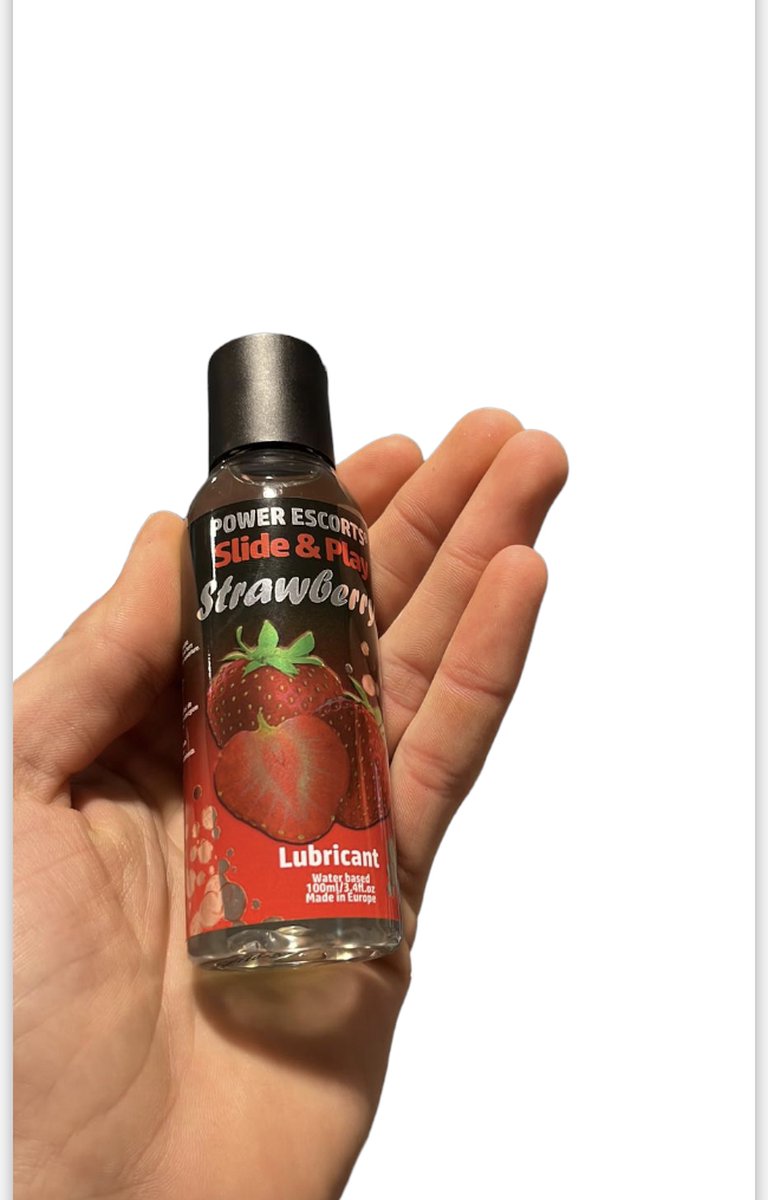 Goedkoopste Power Escorts Strawberry Glijmiddel 100 ML - Aardbei Smaak Glijmiddel - Slide & Play