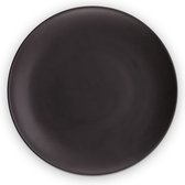 vtwonen Bord - Mat zwart - Porselein - Ø 35.5cm