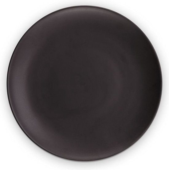 vtwonen - Assiette - Noir mat - Porcelaine - Ø 35.5cm | bol
