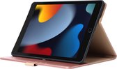 Phreeze Tablethoes - Geschikt voor iPad 9 2021 Hoes - 10.2 Inch - Luxe Lederen Hoesje - Ingebouwde Standaard met Kaarthouders - Hoesje met Magnetische Sluiting - Beschermhoes - Roze Goud