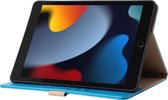 Phreeze Tablethoes - Geschikt voor iPad 2022 10e Generatie - 10.9 Inch - Luxe Lederen Hoesje - Ingebouwde Standaard met Kaarthouders - Hoesje met Magnetische Sluiting - Beschermhoes - Blauw
