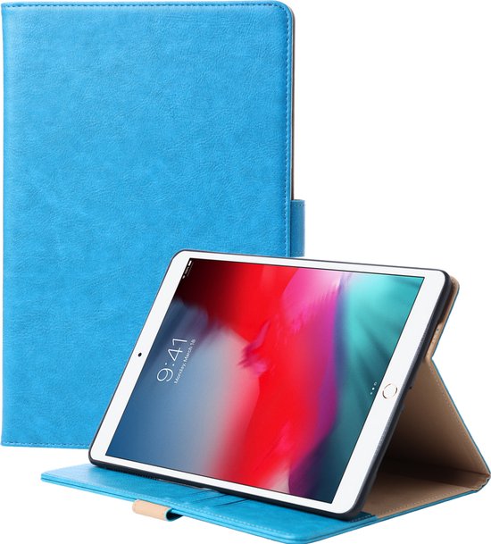 Luxe iPad Hoes 6e Generatie - iPad Hoes 2018 - iPad 6 Hoes - Leer - Blauw -  Geschikt... | bol.com