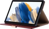 Housse de Luxe pour Samsung Tab A8 - Cuir - Coque Samsung Tablet A8 2022 - Rouge vin - Convient pour Samsung Galaxy Tab A8 - 2021, 2022 - 10,5 pouces
