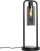 QAZQA stavelot - Moderne Tafellamp - 1 lichts - H 54 cm - Zwart - Woonkamer | Slaapkamer | Keuken
