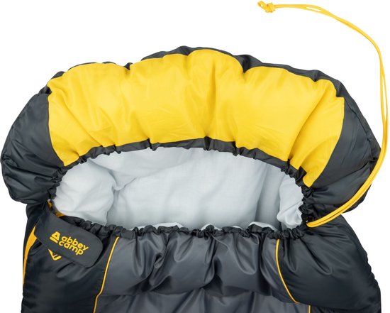 Abbey Camp Slaapzak - Mummie Model - Grijs - 220 x 80 cm - Tochtrand van Abbey Camp — afbeelding 3