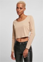 Urban Classics - Organic Cropped Longsleeve top - XL - Beige