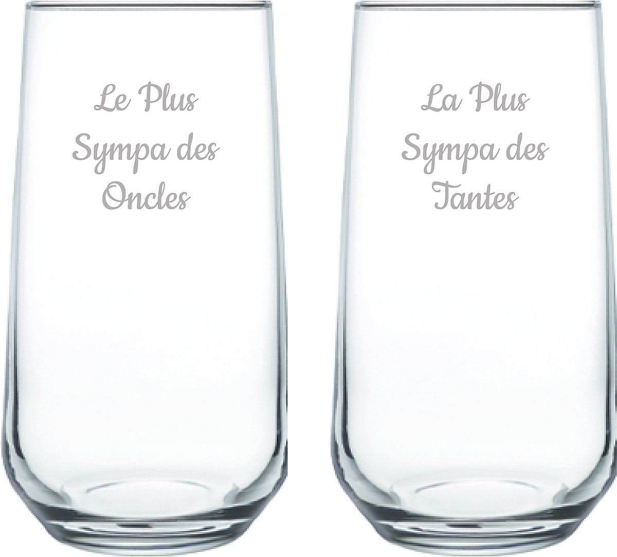 Drinkglas gegraveerd - 47cl - Le Plus Sympa des Oncles & La Plus Sympa des Tantes