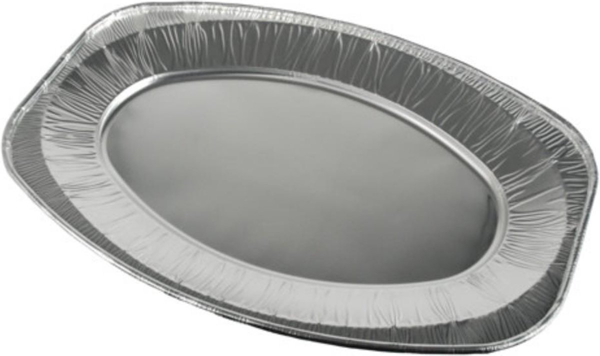 10 Alu serveerschalen ovaal 43 cm x 29 cm