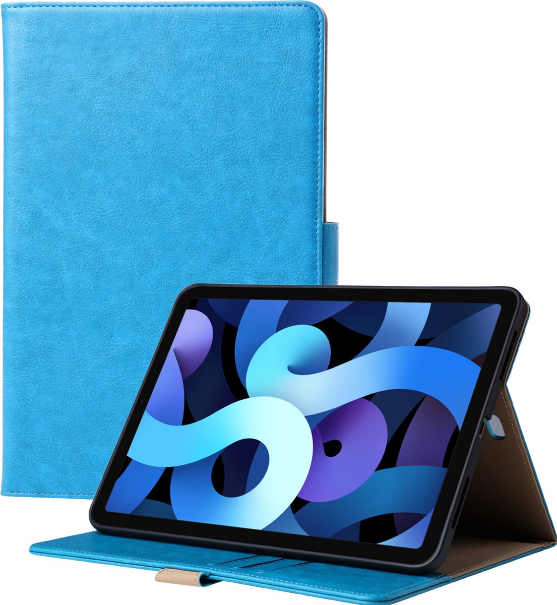 Hoesje geschikt voor iPad Air 4 2020 10.9 inch Luxe Kunstleer Standaard Hoes Pasjeshouder Magnetisch