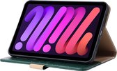 Phreeze Tablethoes - Geschikt voor iPad Mini 2021 Hoes - 8.7 Inch - Luxe Lederen Hoesje - Ingebouwde Standaard met Kaarthouders - Hoesje met Magnetische Sluiting - Beschermhoes - Groen