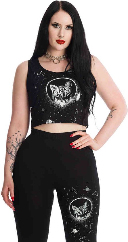 Banned Alternative SPACE KITTY CROPPED TOP