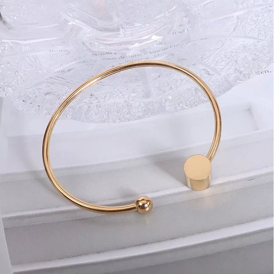 Armband - 18k goud - RVS - Bangle - cadeau voor haar - valentijn