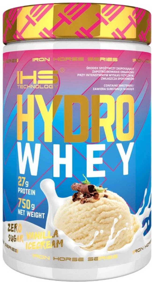 IHS - Hydro Whey Protein - Wei-eiwithydrolysaat - Hydrolysate -750g - Vanilla Ice Cream
