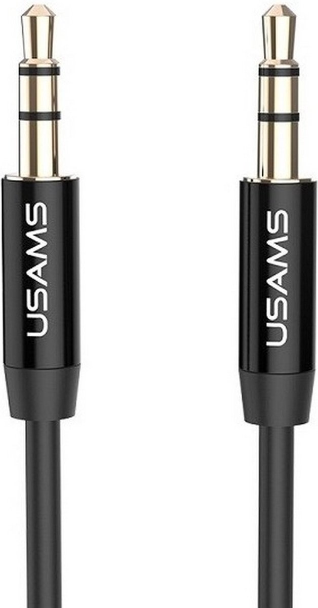 USAMS AUX Cable 1m AUX (3.5mm Male) - Zwart