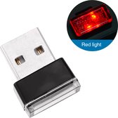 USB Led Verlichting Rood - USB LED Lampje voor Auto, Interieur of Laptop - Mini Sfeerverlichting Dashboard - Nachtverlichting Auto - Autoverlichting