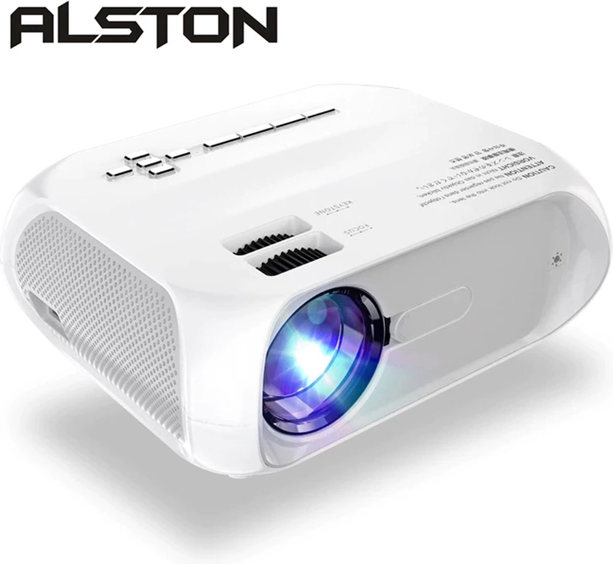Alston Mini beamer - Projector - Voor Smartphone – Gemakkelijk Streamen vanaf je telefoon voor Android & IOS - Full HD 1920 x 1080P - 4500 Lumen - Inclusief 3D functie - Inclusief 2 3D brillen