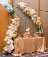 Ballonnenboog 167ST - Champagne - Verjaardag - Jubeleum - ballonboom - ballonboog - goud - wit