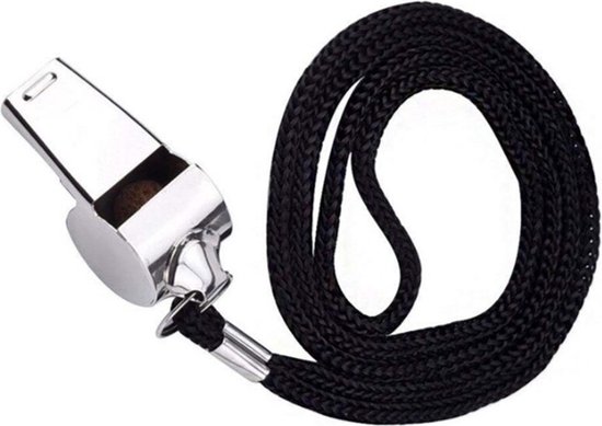 WiseGoods Sifflet d'arbitre en acier inoxydable de Premium - Sifflet de Voetbal - Accessoires de vêtements pour bébé d'arbitre - Sifflets de Sport - Sifflet pour le sport -