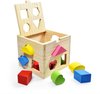 Afbeelding van het spelletje TrueForYou - Steekkubus van houten dobbelsteen, educatief speelgoed, puzzel, steekdoos, speelbox voor baby en peuter, houten speelgoed traint motoriek; bevordering van vormherkenning en concentratie (steekdoos)