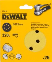 DeWalt DT3118 Disque de ponçage - K320 - 125mm (25pcs)