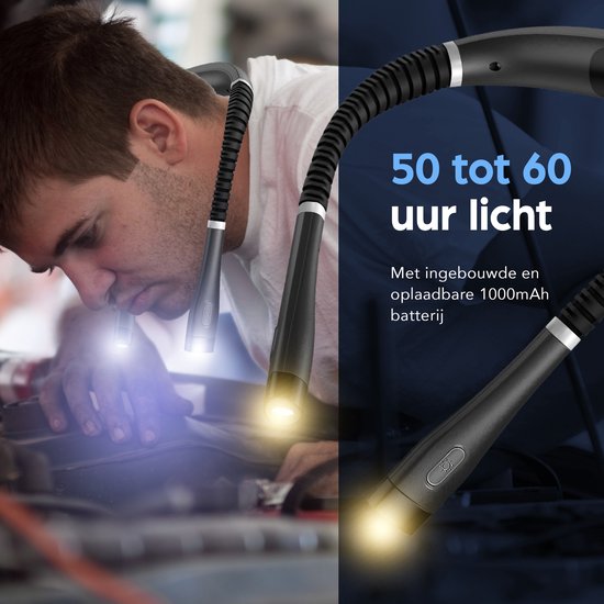 BP® Nekleeslamp - Neklampje voor Haakwerk - Nek Leeslamp - Leeslampje voor Boek - LED Leeslampje - Neklamp voor Boek en Handwerken - USB Oplaadbaar - 9 Standen van BP — afbeelding 5