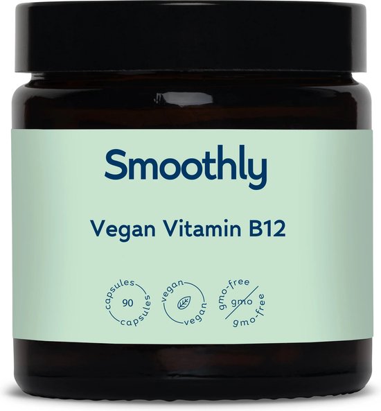 Smoothly Vegan Vitamine B12 - De actieve vorm van vitamine B12 in een diervrije vorm, voor ondersteuning van je zenuwstelsel en immuunsysteem!