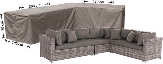 caravan verbannen speler Raffles Covers beschermhoes loungeset / hoekbank (L-vorm) - 300 x 240 H: 70  cm -... | bol.com