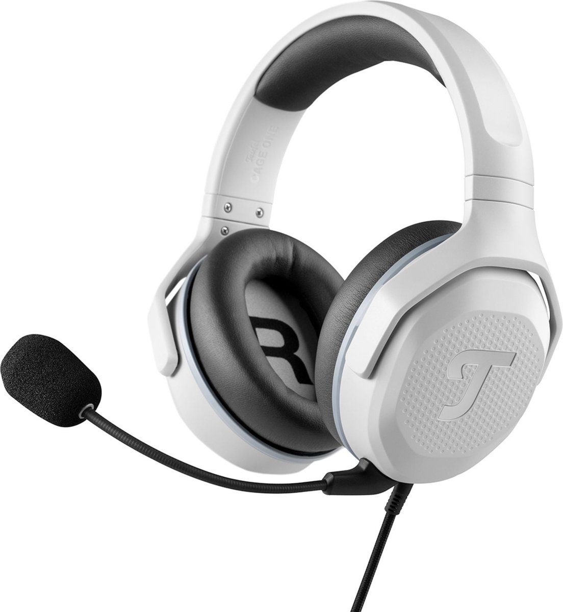 Teufel CAGE ONE - Bekabelde over-ear headset voor games, muziek en home-office - wit