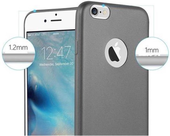 Cadorabo Hoesje geschikt voor Apple iPhone 6 PLUS / 6S PLUS in METALLIC GRIJS - Beschermhoes gemaakt van flexibel TPU silicone Case Cover