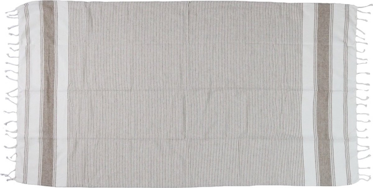 Plaids - Hammam Towel Stripes Cotton Brown 100x180cm