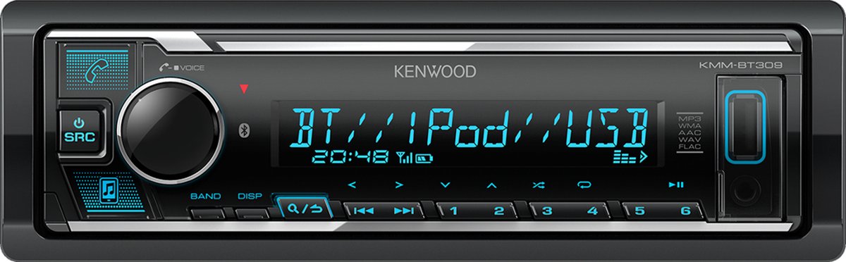 Kenwood KMM-BT309 Autoradio - Variabele kleur