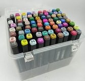 Stiften - Kwaliteit stiften - dubbelzijdige marker - 80 stuks
