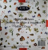 Strijkplankhoes Janneke Brinkman Vogels vlinders en bloemen 49x135 cm - rood