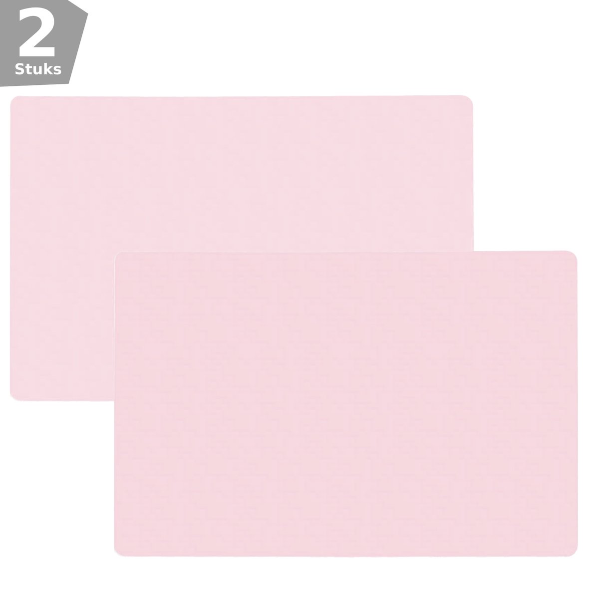 BOTC Siliconen Placemat - Placemats Kunststof - Set van 2 stuks - 30x40 cm - Roze