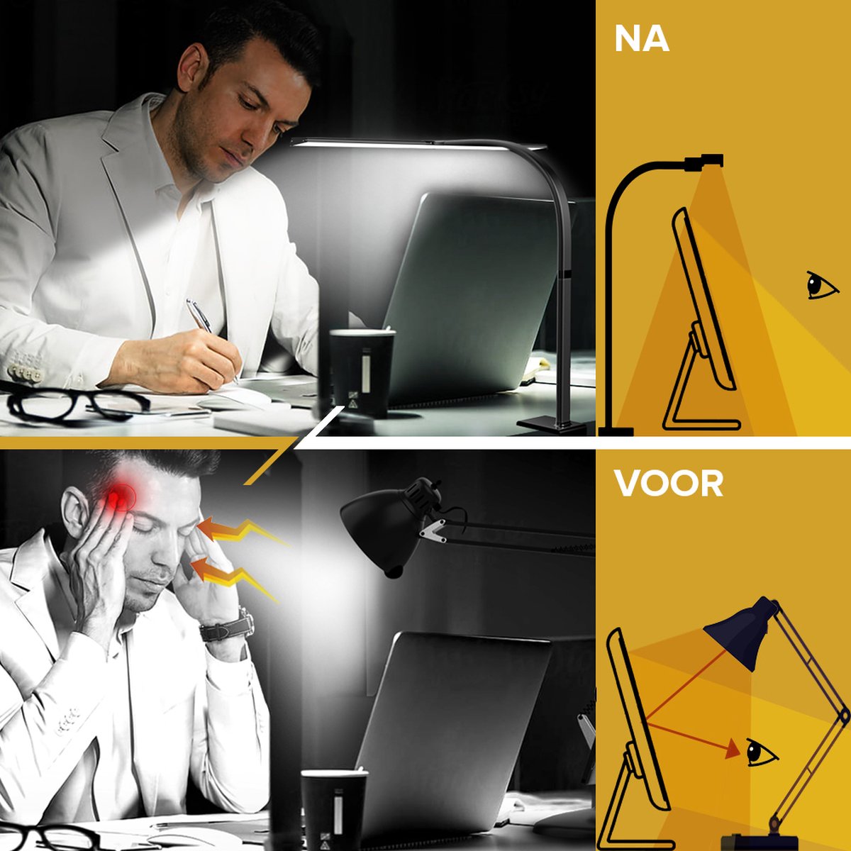 Realight Bureaulamp – 80cm LED Daglicht Dimbaar thumbnail 3