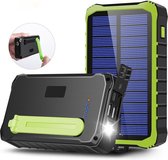 Denver Solar Powerbank 10.000 mAh - Zonneenergie - Noodpakket - Incl. Zaklamp - PSO10012