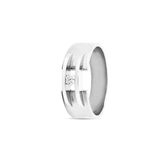 Witgouden ring 14 karaat - diamant - R&C RCRIN0053S - uitverkoop Juwelier Verlinden St. Hubert - van €820,- voor €669,-