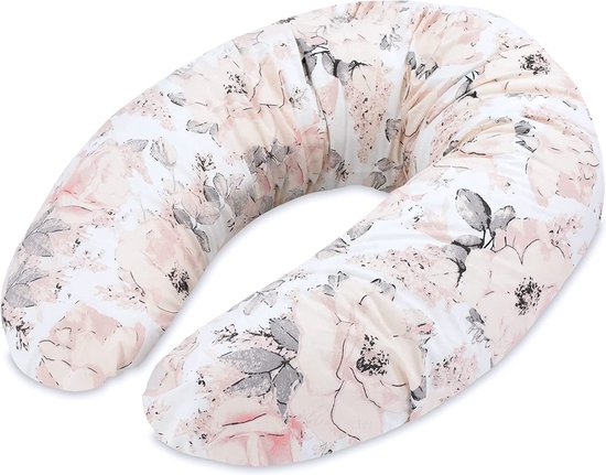 Zijslaapkussen met katoenen bekleding 150x50 cm | Premium comfortkussen voor zijslapers | met binnenkussen | Knuffelkussen | Oeko-Tex | Slaapkussen voor volwassenen (Wit