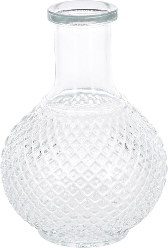 Decoratieve Flessen Glas Mini Vazen Helder Retro H13cm 6 st