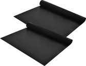 Krumble Teflon BBQ Grill Mat - Set van 2 - BBQ mat - Bakmatten - Oven mat - Barbecue mat - Grillmatten - Ovenbeschermer - BBQ beschermer - Grillmatten - BBQ rooster - Bakplaat grillmat - Zwart