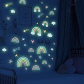 Stickerkamer® Muursticker Regenbogen Glow in the dark | Sterren | Kinderkamer inspiratie | Meisje | Jongen | Kinderkamer | Babykamer | Muurdecoratie |