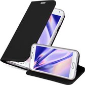 Cadorabo Hoesje geschikt voor Samsung Galaxy S5 / S5 NEO in CLASSY ZWART - Beschermhoes met magnetische sluiting, standfunctie en kaartvakje Book Case Cover Etui