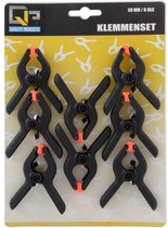 8x Hobby lijmklemmen/veerklemmen 5 cm - Marktkraamklemmen 8 stuks