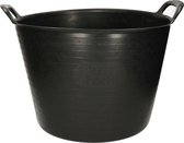 Plasticforte Flexibele kuip emmer - wasmand - rond - zwart - 42 liter - Opbergmanden