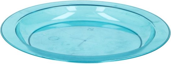 6x Blauw plastic borden/bordjes 20 cm - Kunststof servies - Koken en  tafelen -... | bol.com