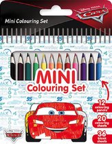 Disney Cars compact kleurboekje - 12 potloden - 20 kleurplaten - 36 tekenblaadjes - 10 x 14 cm - vakantieboek voor kinderen - zomerboek