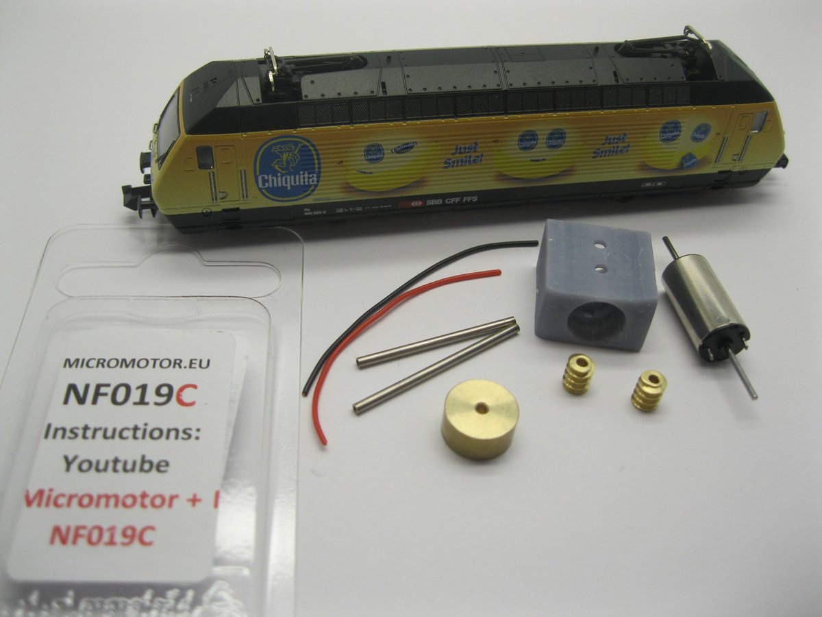 micromotor NF022G N ombouwset voor Fleischmann BR 80 (DB DR DRG), BR 81, RAG D727, u.a