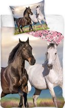 Animal Pictures Dekbedovertrek, Paarden - Eenpersoons - 140 x 200 cm - Katoen