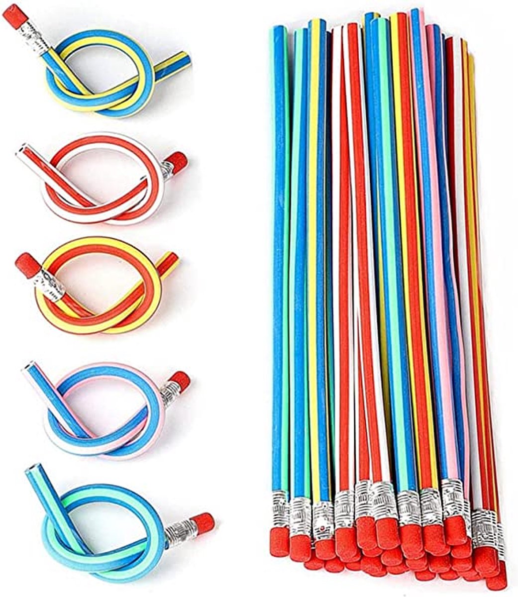 flexibele Bendy potloden, magische Bend potloden voor kinderen, flexible bendy pencils, magical bend pencils for kids50
